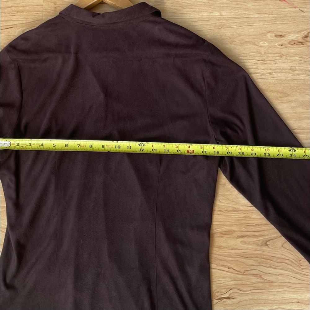 |Max Studio| Vintage Suede Long Sleeve Button Down in Chocolate Brown Size XL - Picture 7 of 8